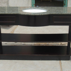 Granite Countertop Espresso Wood Bathroom Vanity with cUPC Under-mounted Sink