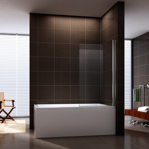 one piece Frameless Glass Door on the bathtub