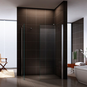 2 pieces frameless Shower Door for corner use